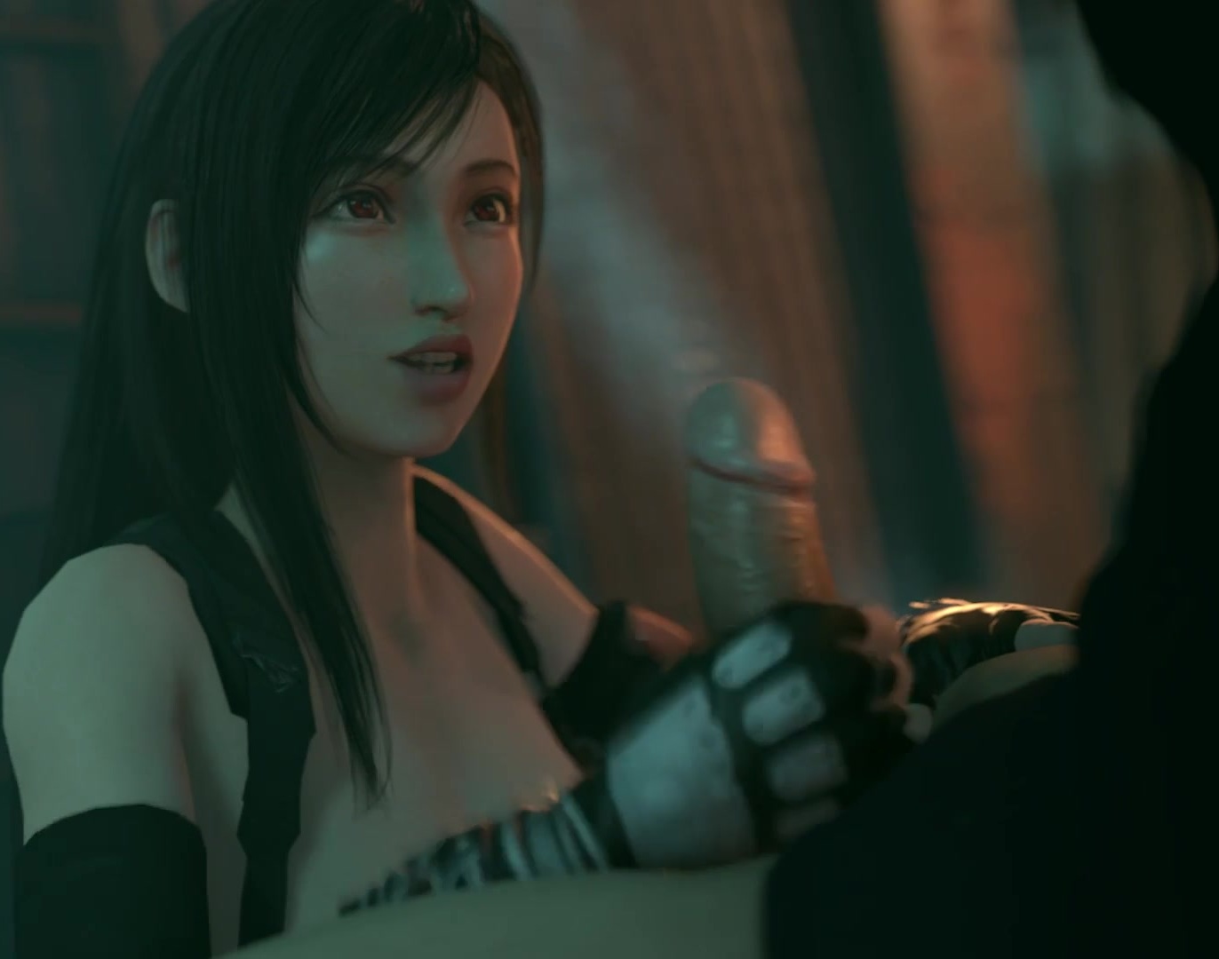 Tifa Lockhart Finishes The Handjob With A Facial