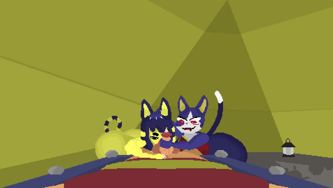 Ankha And Clover Satisfy A Human Cock In A Threesome