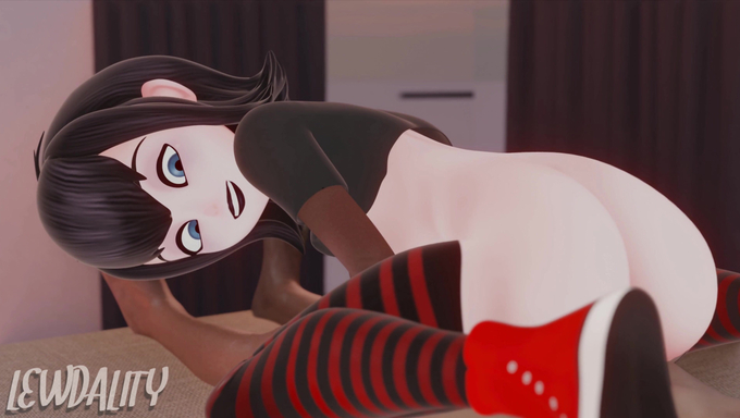 Mavis Dracula Visits Her Man And Rides His Dick In Reverse Cowgirl