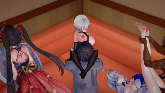Sparkle, Bronya Rand, And Robin Get Drunk Before Being Railed On The Couch