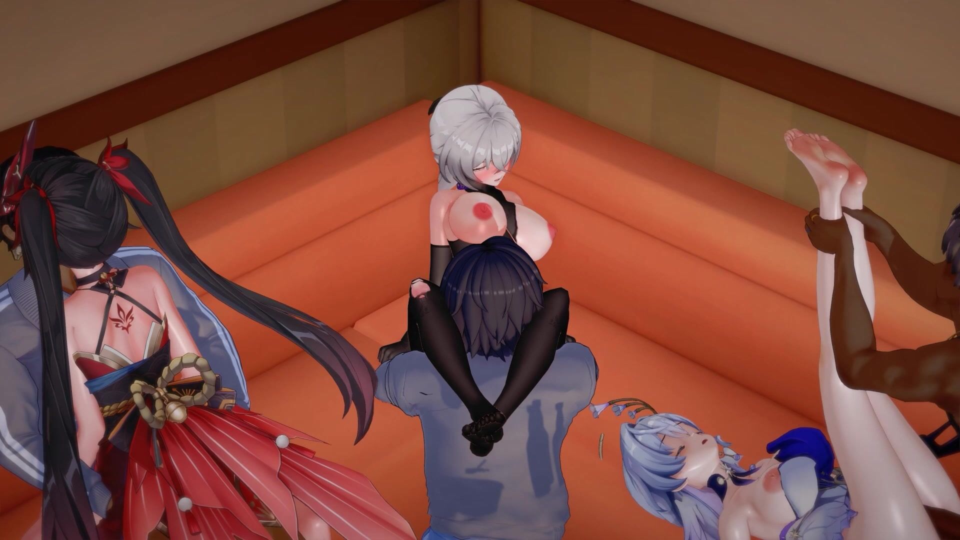 Sparkle, Bronya Rand, And Robin Get Drunk Before Being Railed On The Couch