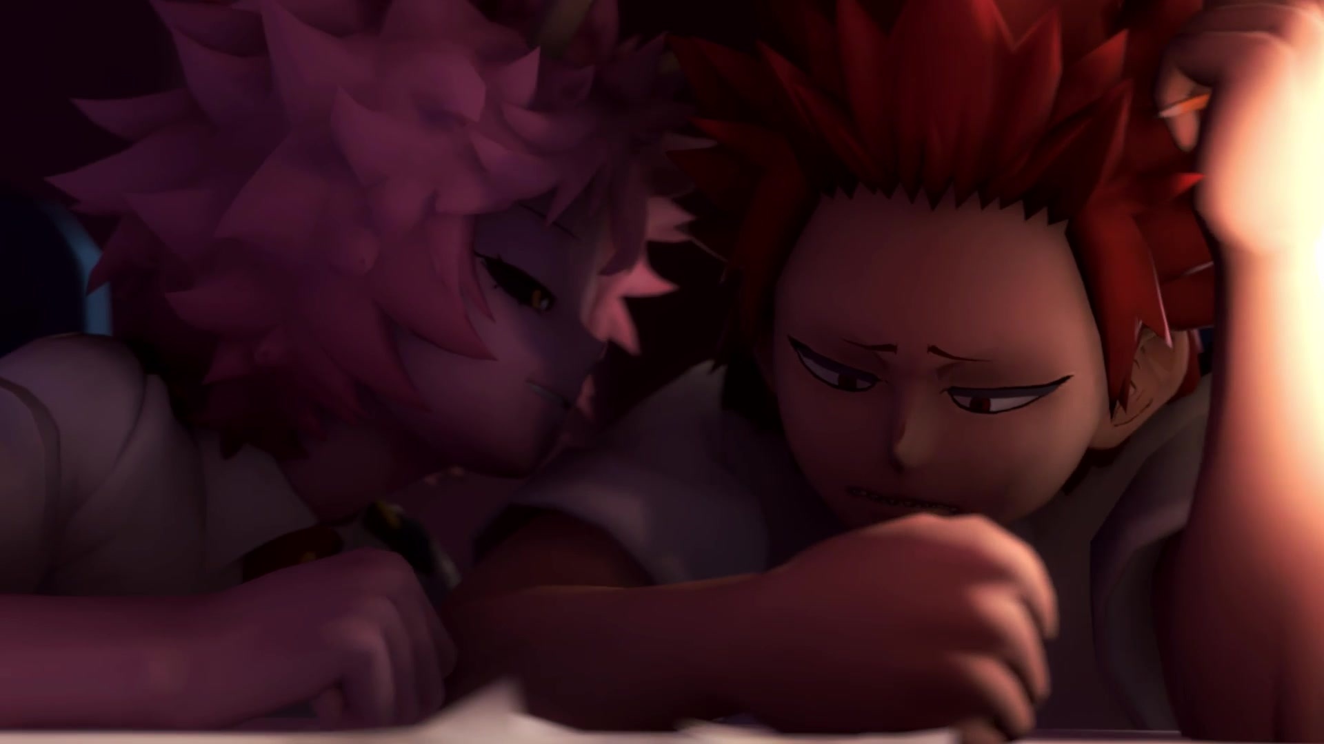 Mina Ashido Jerks Off Eijiro Kirishima’s Cock After Class