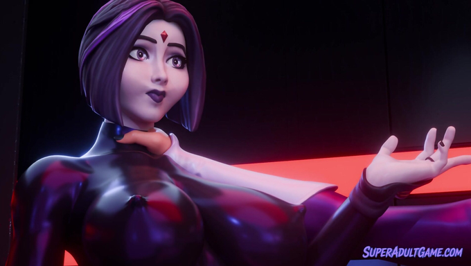 Starfire Dominates Raven With A Creampie