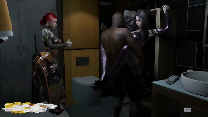 Ya Fei And Zhu Zhuqing Share A Cock In The Shower