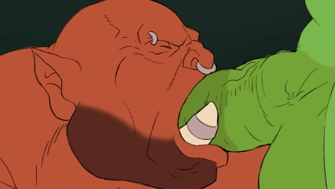 Garrosh Hellscream Tastes Thrall’s Cum And Gets Smashed