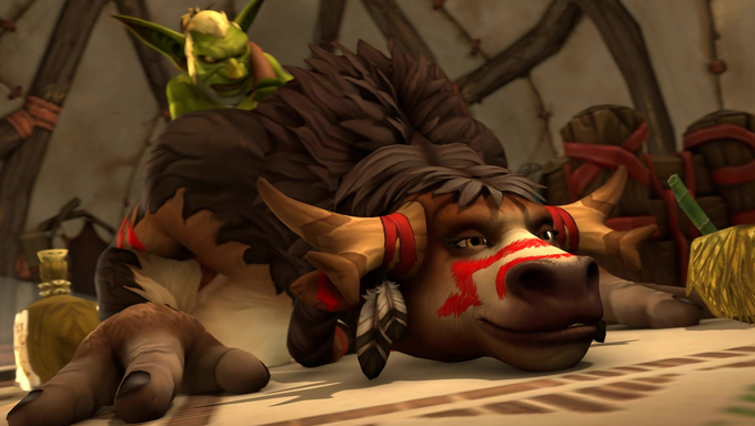 Busty Tauren Lets A Goblin Pound Her Pussy On The Floor