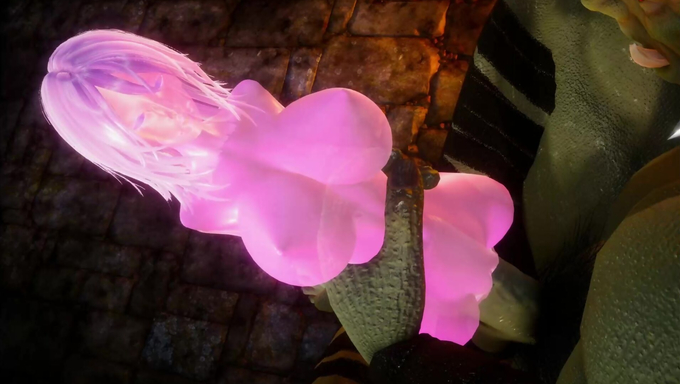 Red‑Eyed Massive Orc Uses A Pink Slime Girl Like A Sex Toy