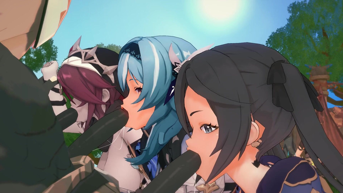 Genshin Impact Babes Get Shamelessly Railed By Hilichurls At Their Camp