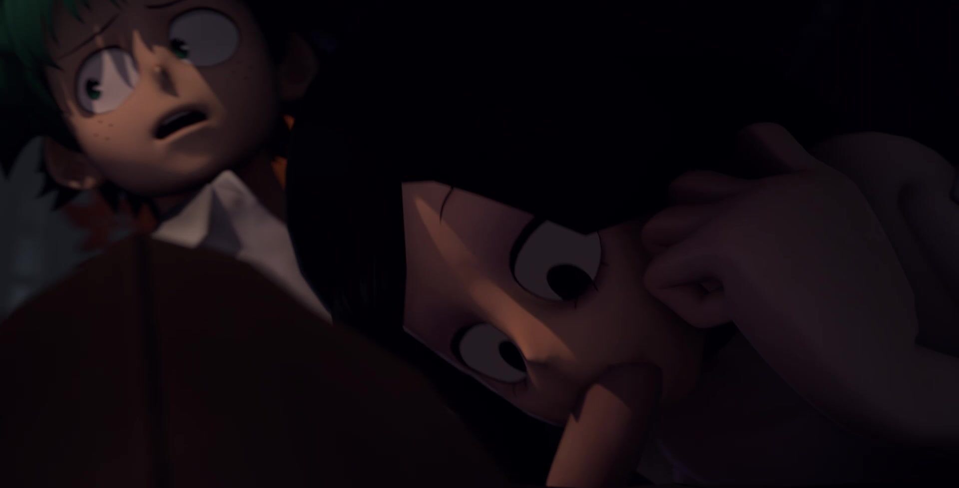 Tsuyu Asui Blows Izuku Midoriya’s Cock In The Park While It’s Raining