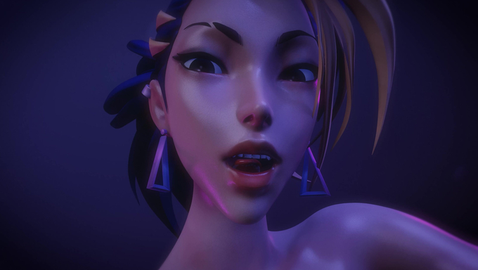 K/DA Akali Fucks Her Man In A Wild Close-Up Cowgirl Position