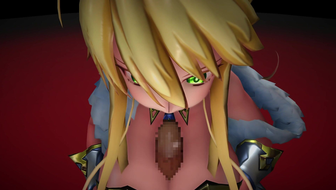 Artoria Pendragon Gives Her Master A Titjob Until He Cums