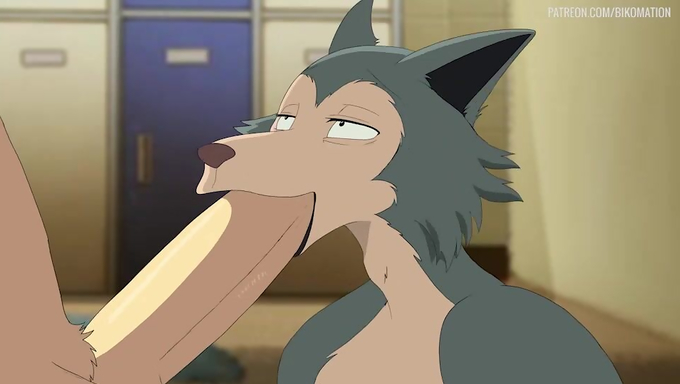 Jack Jerks Off And Gets His Cock Sucked By Legoshi In The Locker Room