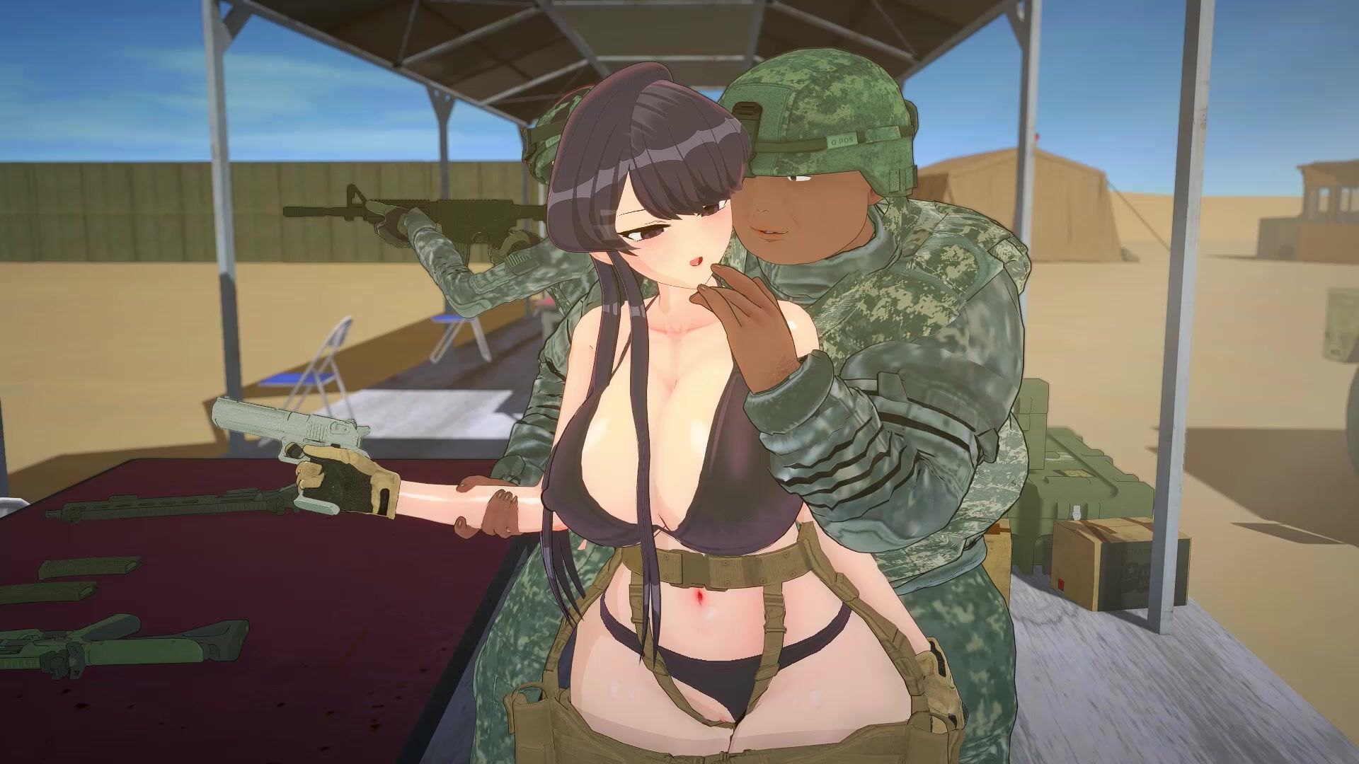 Shouko Komi Gets Smashed During Her Military Training