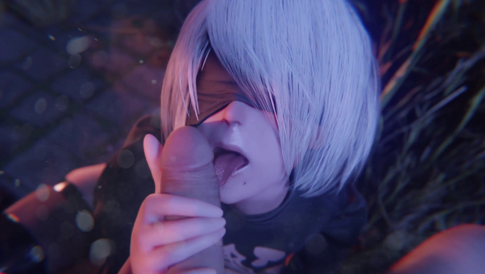 2B Sucks And Strokes A Big Dick Then Receives A Massive Cumshot