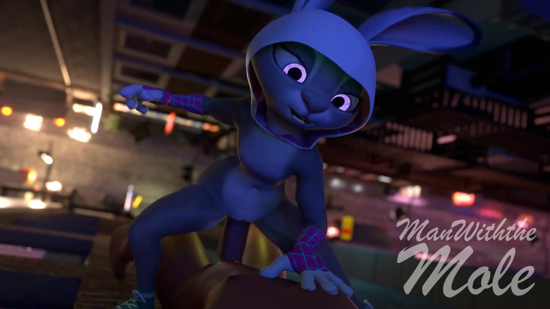 Judy Hopps Performs An Outdoor Cowgirl Session In A Spider Woman Costume