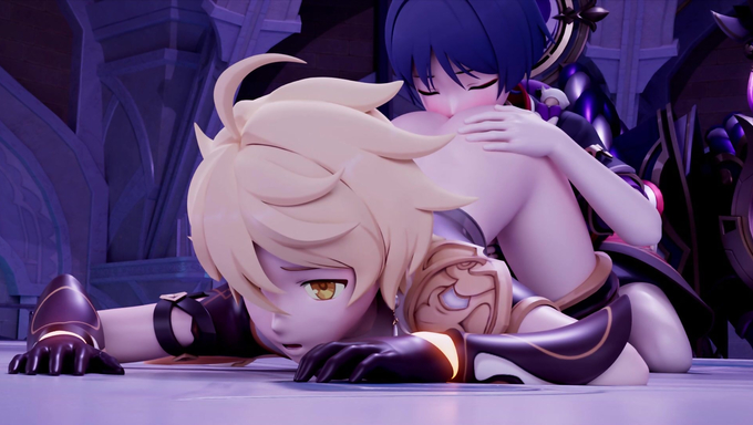 Aether Gets His Ass Licked Before Riding Scaramouche's Dick