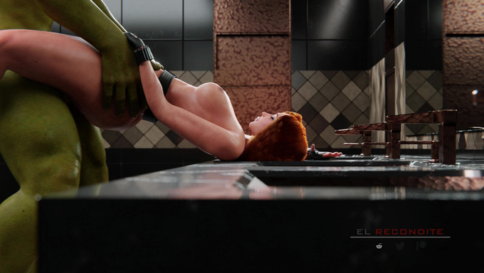 Black Widow Gets Pounded Deep By Hulk’s Incredible Cock In The Kitchen