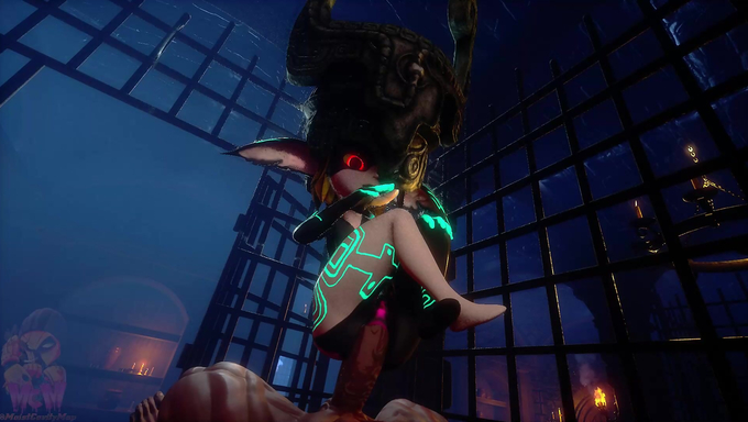 Midna's Dick Riding Session With Her Captive In The Prison Cell