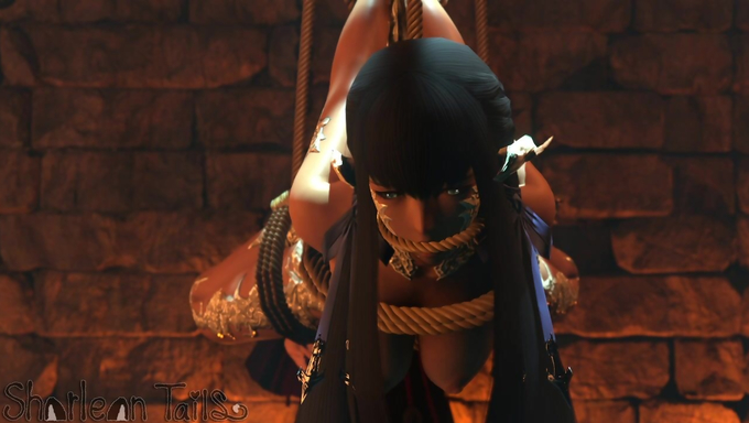 Yugiri Mistwalker Gets Tied-Up And Punished By Yotsuyu Goe Brutus