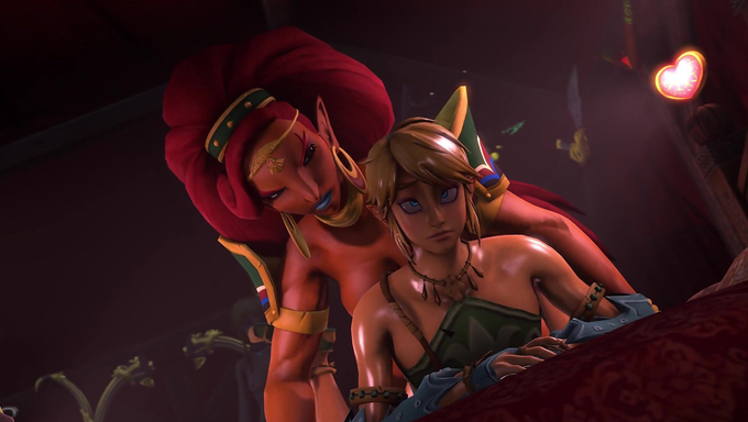Futa Urbosa Fucks Links Ass While Princess Zelda Is Watching