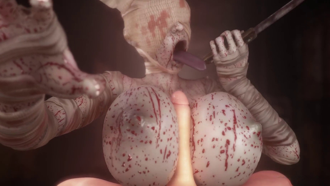 Bubble Head Nurse Captures A Guy And Gives Him A Titjob
