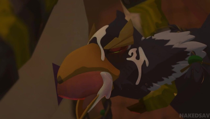 Restrained Revali Takes A Facial After Getting Mouthfucked