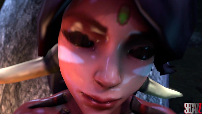 Nidalee Gets Fucked And Creampied While Leaning On A Stone