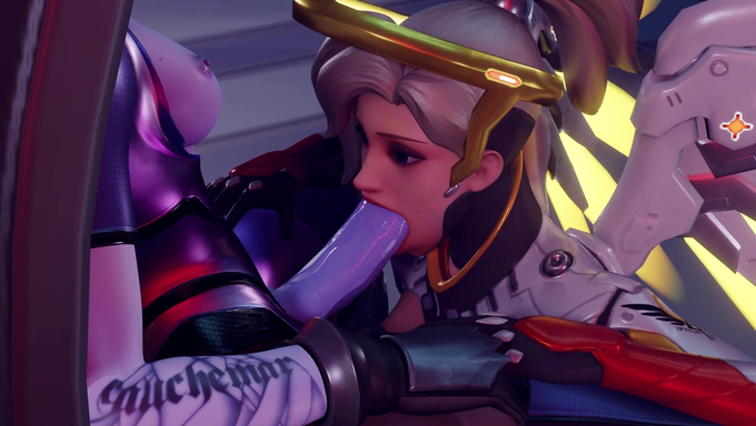Mercy Gets To Suck Huge Cock And Anal Sex From Futa Widowmaker