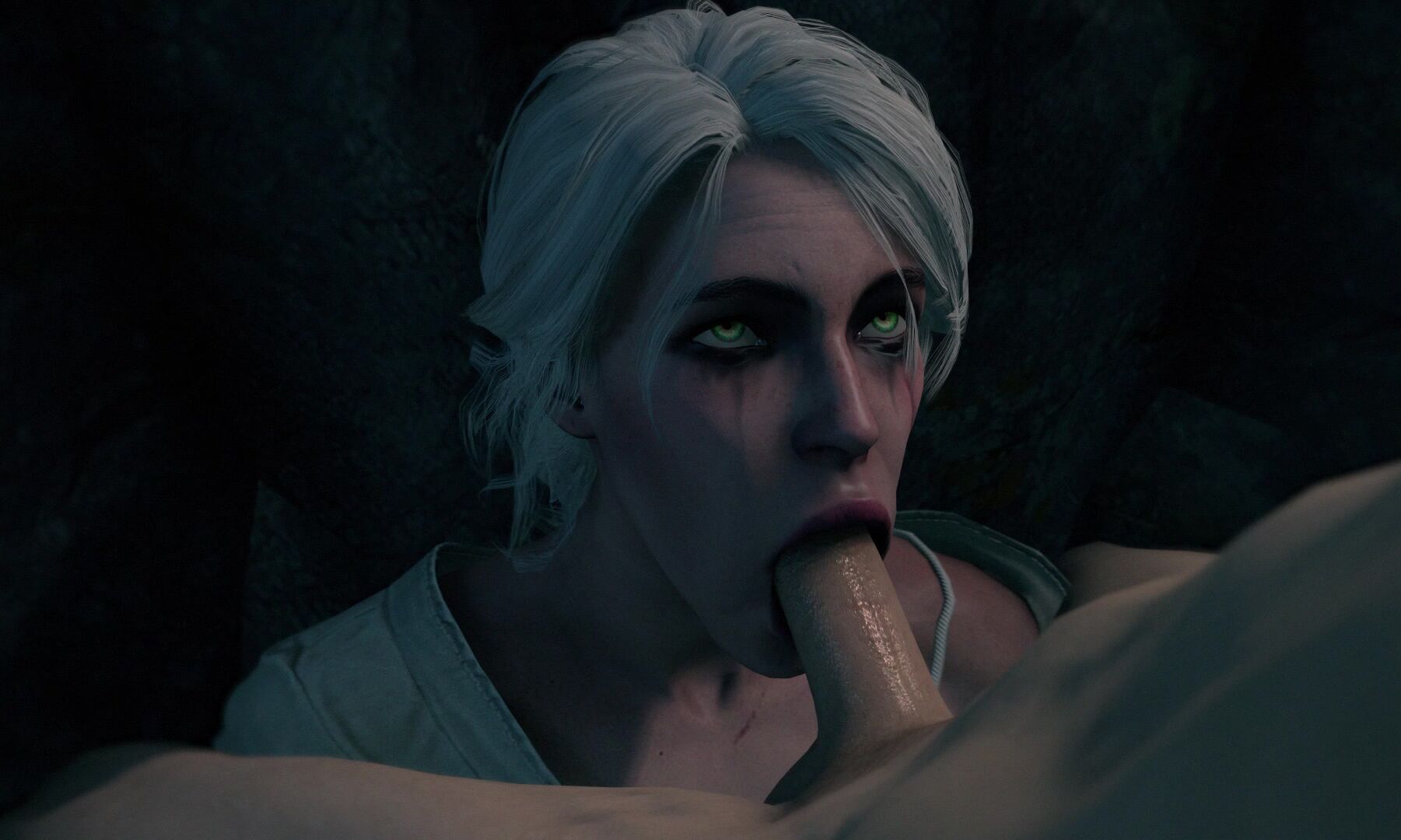 Ciri Gets To Suck A Big Cock Sloppily In A Room