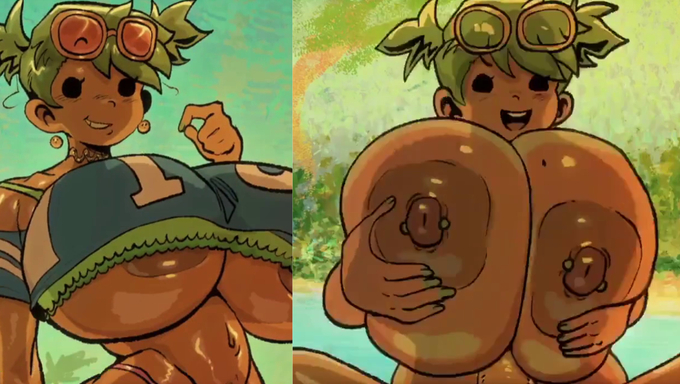 Kiana Invites Keanu To Swim And Gives Him A Wild Sloppy Boobjob