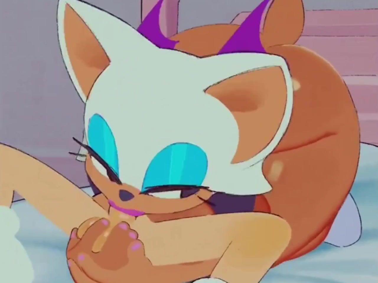 Rouge The Bat Wakes Up Tails By Sucking His Cock And Sitting On His Face