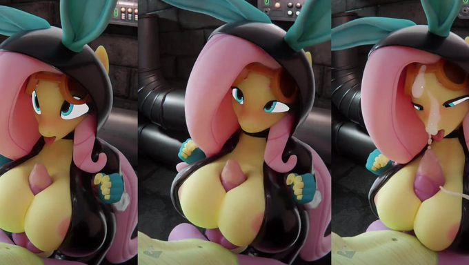 Big Titted Fluttershy Takes A Massive Facial After Giving A Nice Boobjob