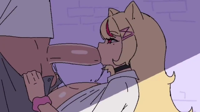 Busty Cat Girl Babe Deepthroats A Huge Cock And Drinks Every Drop