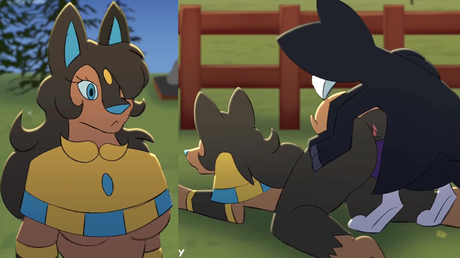 Anubis Gets Sneakily Fucked By Omascul While Their Trainer Is Away