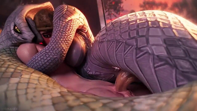 Horny Snake Girl Fucks A Soldier Until She Gets Creampied