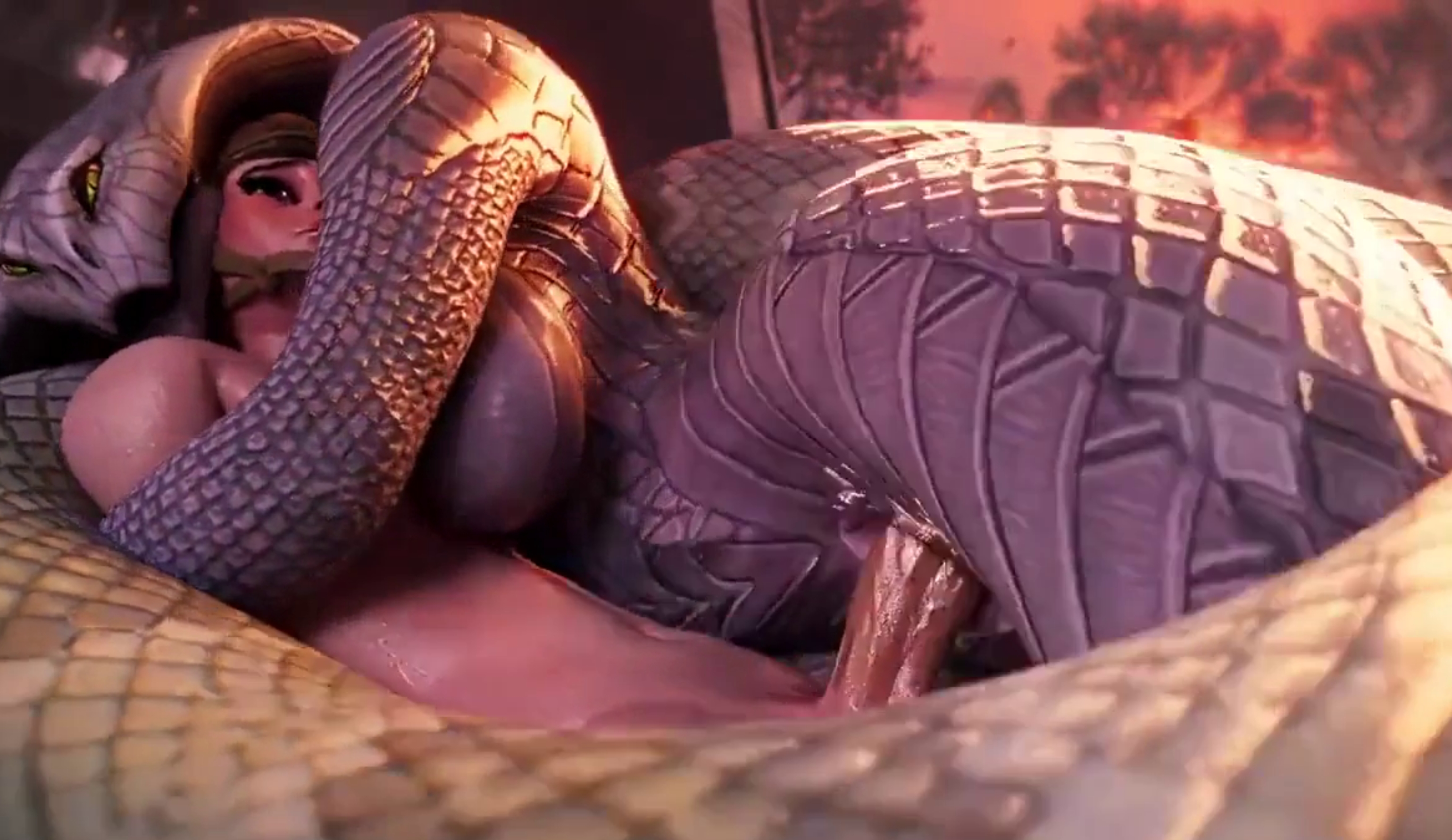 Horny Snake Girl Fucks A Soldier Until She Gets Creampied