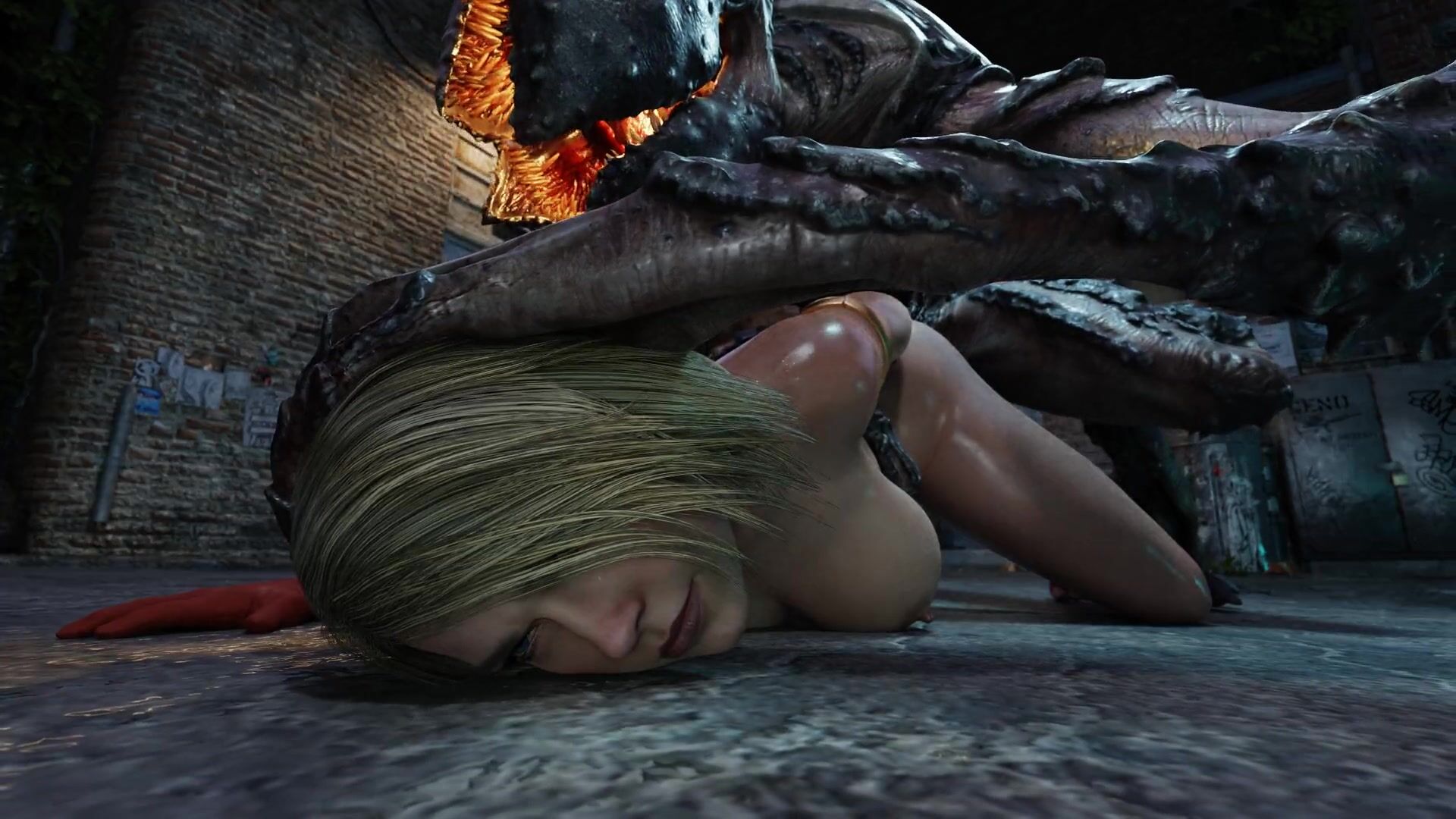 Supergirl Gets Pinned To The Ground And Railed By Demogorgon