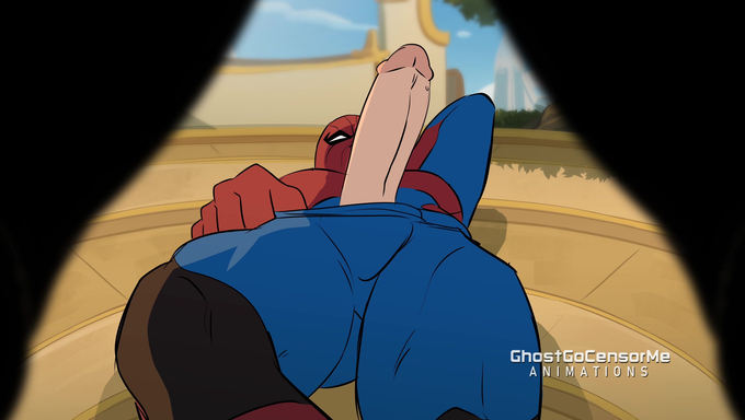Spider-Man Defeats Iron Fist And Stretches His Ass Outdoors