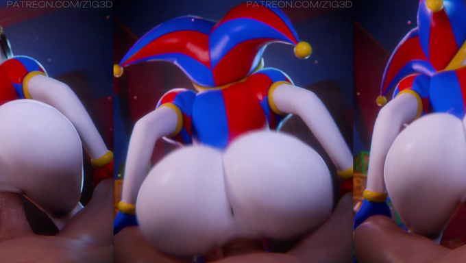 Pomni Receives A Huge Cock And Gets Fucked From Behind