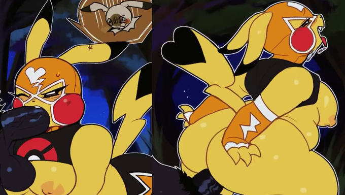 Busty Female Pikachu Gets Roughly Ravaged By A Monster Cock