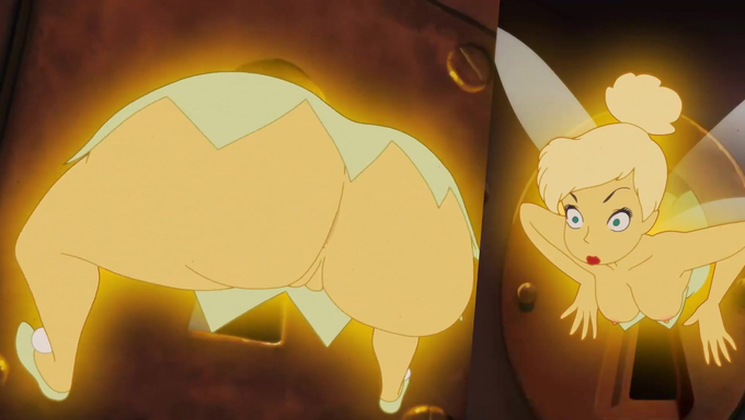 Tinker Bell Gets Stuck And Flaunts Her Butthole And Pussy