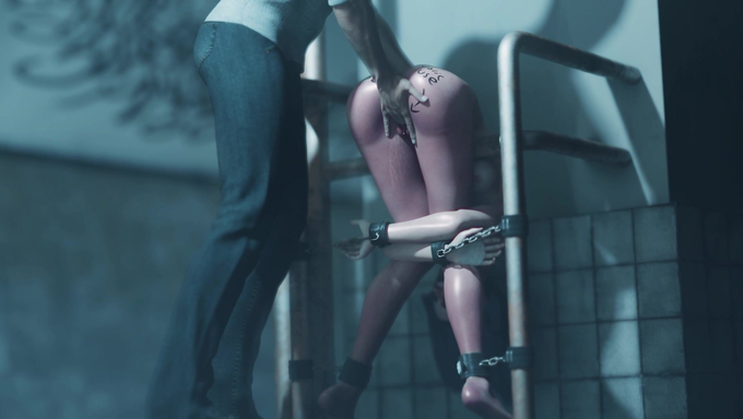 Restrained Ada Wong Gets Her Pussy Fingered And Banged In The Restroom
