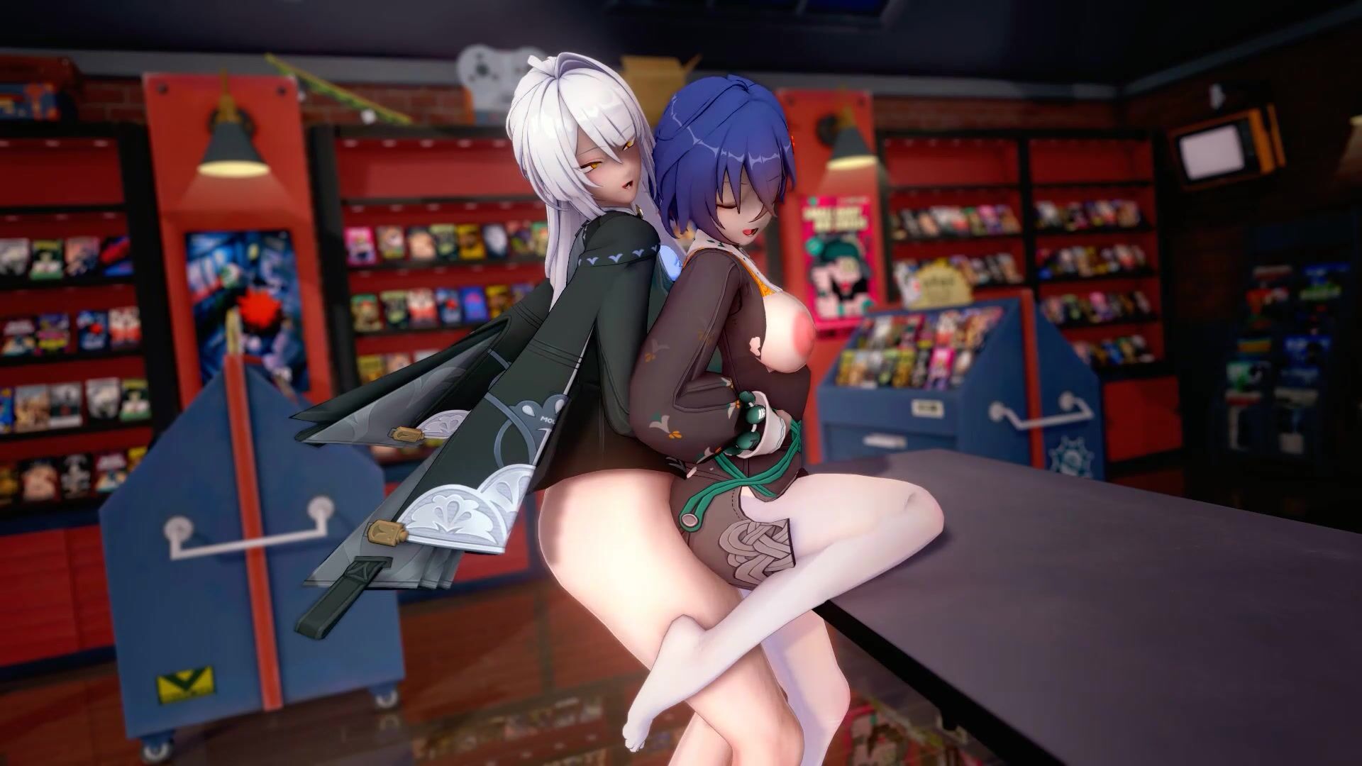 Futa Velina Airgid Nails Belle From Behind Inside A Shop