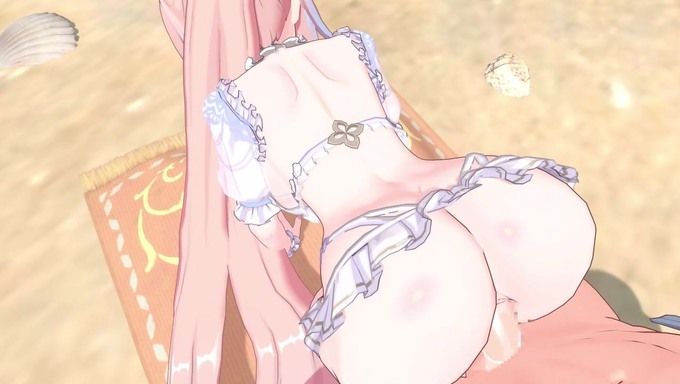 Aether Enjoys Breeding Kokomi Sangonomiya On The Beach