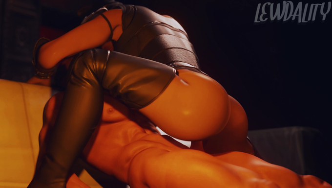 Catwoman's Dick Riding Fun With Her BF On The Couch After Her Mission