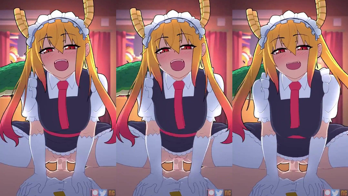 Tohru Happily Rides A Huge Cock In POV
