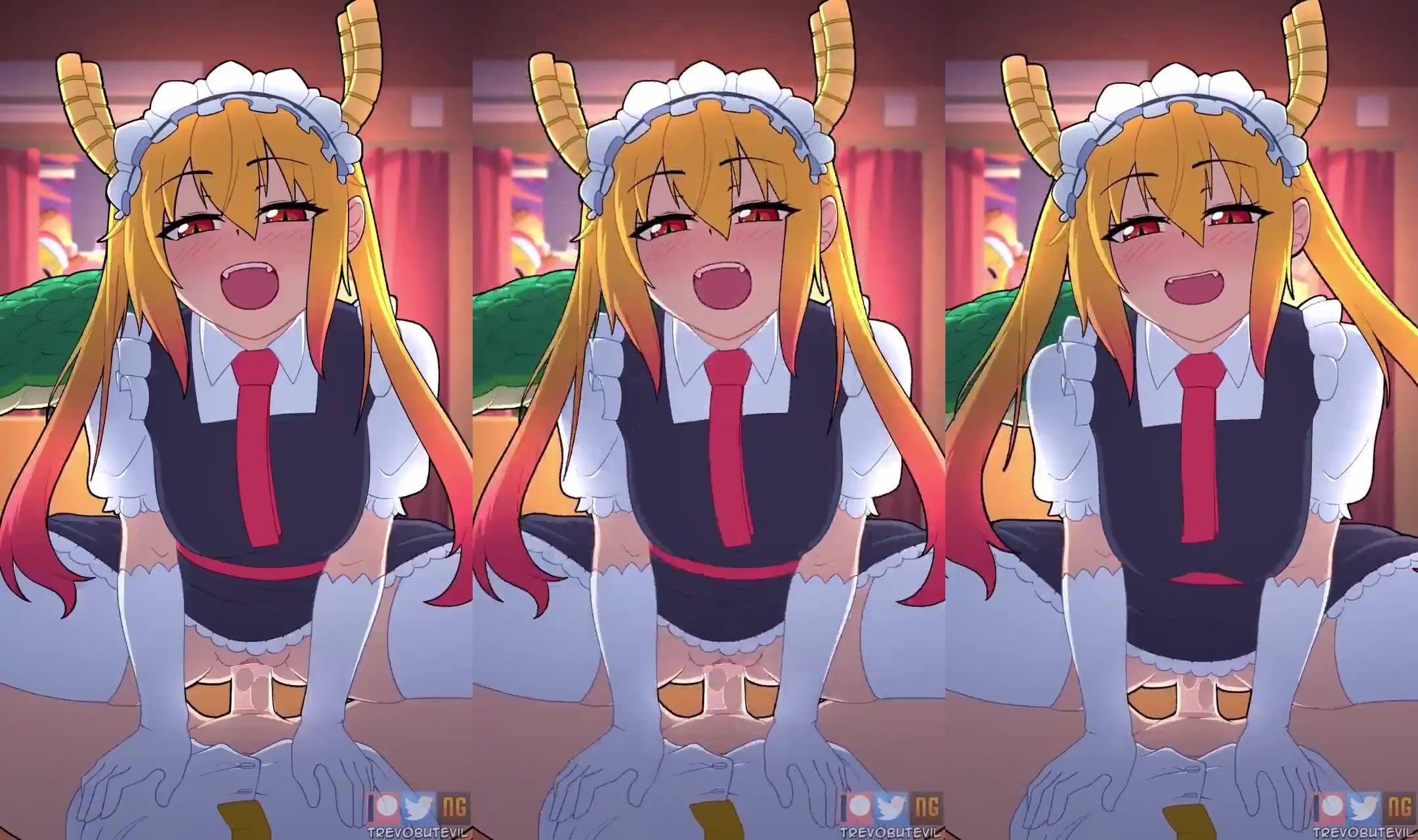 Tohru Happily Rides A Huge Cock In POV