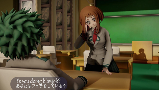 Ochaco Uraraka Likes Pleasuring Different Cocks In Exchange For Money
