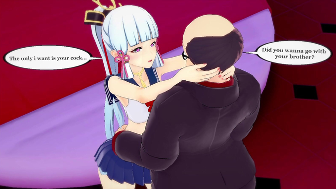 Ayaka Kamisato Gets Fucked Hard By A Bald Man