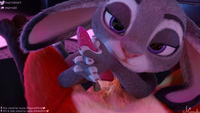Judy Hopps Loves Jerking Off Nick Wilde Until He Cums